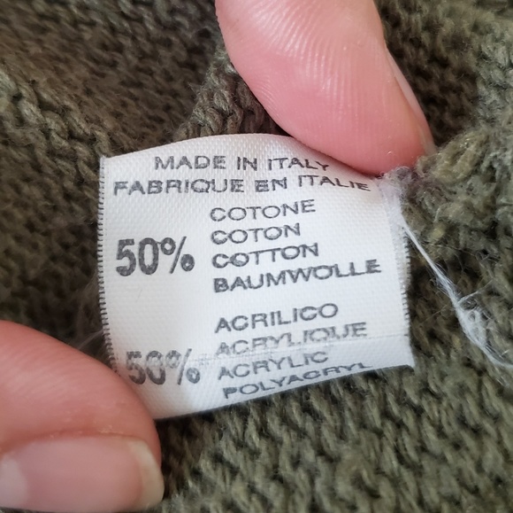 Olive green button up cardigan with pockets - Picture 5 of 5